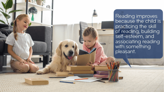 Children read to dog